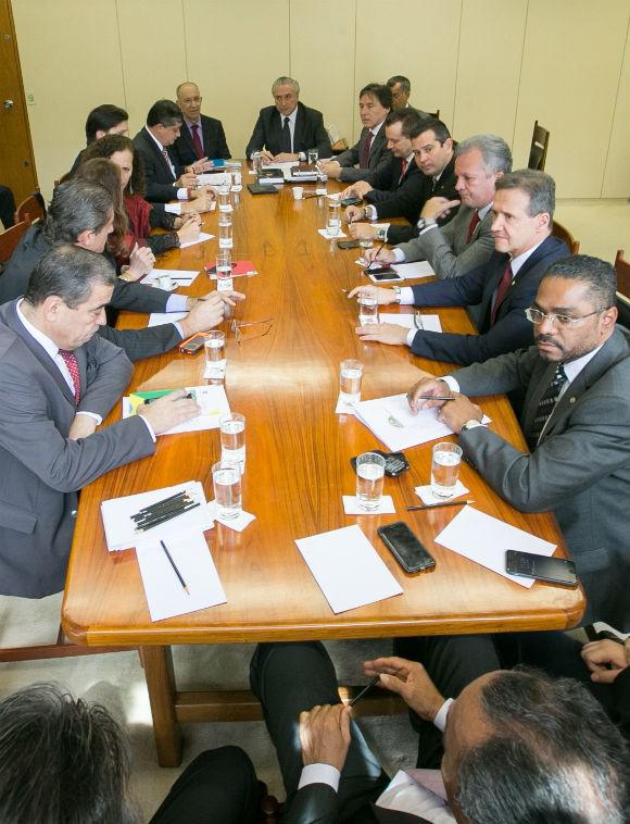 Vice-presidente Michel Temer se encontra com presidentes de partidos da base aliada. Foto: Lula Marques/AgênciaPT