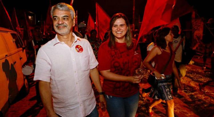 Humberto Costa, Marília Arraes e outros aliados foram ao Bode para caminhada de João Paulo (Foto: Divulgação)
