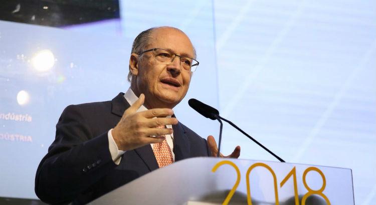 Pré-candidato à Presidência Geraldo Alckmin em debate da CNI (Foto: PSDB/Divulgação)