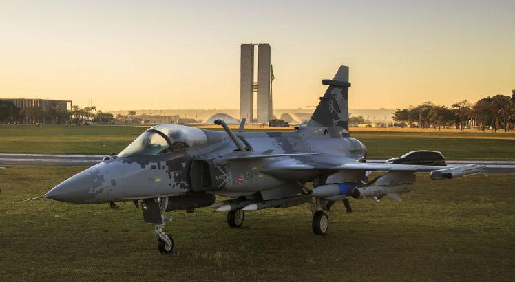 Mock-up do SAAB Gripen-NG - Foto: Força Aérea Brasileira
