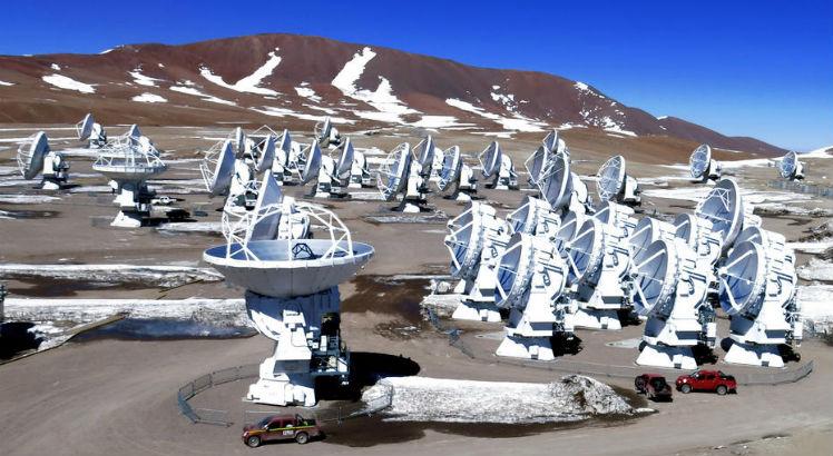 Conjunto de antenas do ALMA. Foto: Divulgação