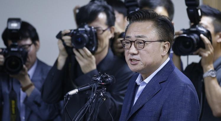 Koh Dong-Jin, presidente da Samsung Electronics? Mobile. Foto: AFP/ KIM HONG-JI