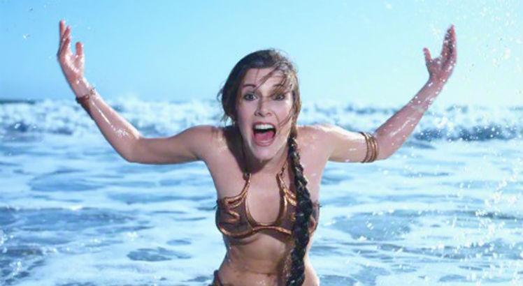Carrie Fisher como Leia, em O Retorno de Jedi
