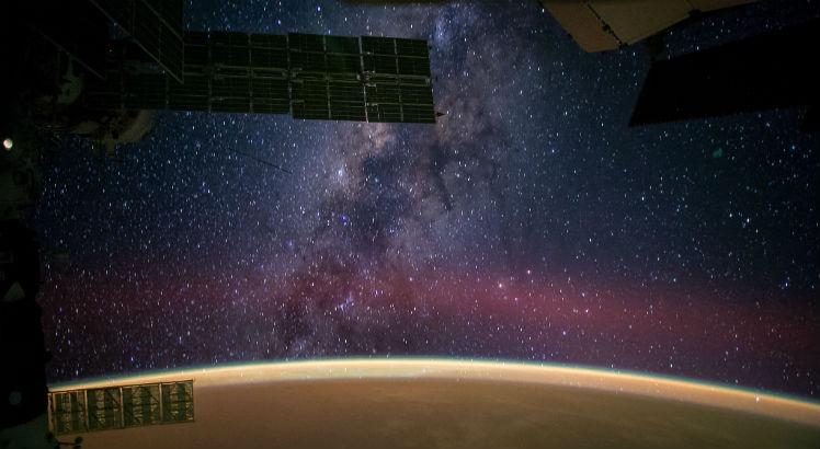 Panorama da Via Láctea a partir da Estação Espacial Internacional. Foto: NASA