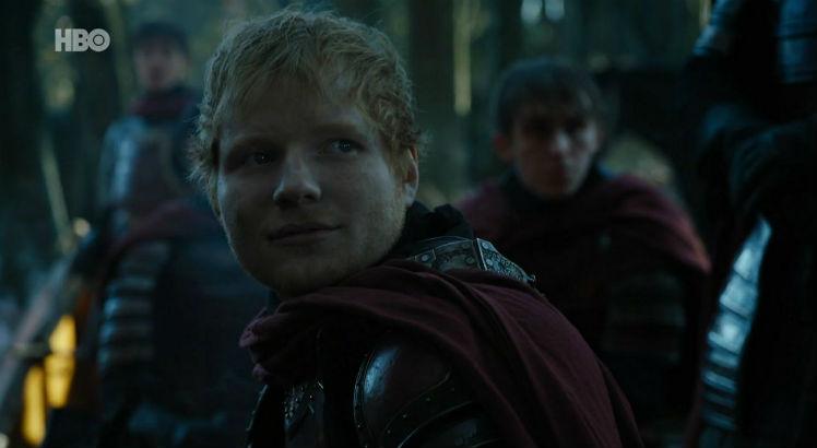 Ed Sheeran em Game of Thrones. Imagem: Reprodução/HBO