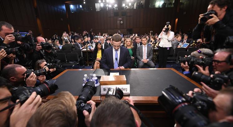 Mark Zuckerberg depõe no Congresso Norte-Americano (AFP PHOTO / JIM WATSON)