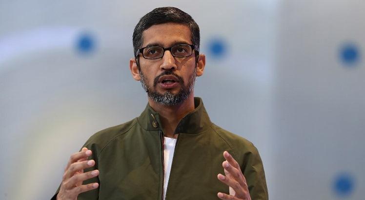 CEO da Google, Sundar Pichai, durante a conferência Google I/O 2018 (Justin Sullivan/Getty Images/AFP)