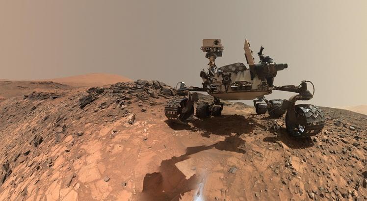 Uma "selfie" do rover Curiosity, em Marte (AFP PHOTO / NASA)