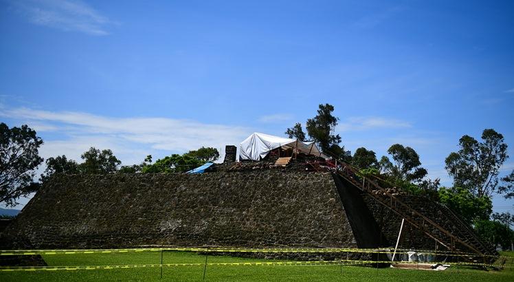 Pirâmide Teopanzolco, em Cuernavaca, Morelos (AFP PHOTO / RONALDO SCHEMIDT)