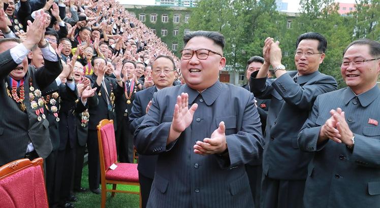 O ditador norte-coreano Kim Jong-un (AFP PHOTO/KCNA VIA KNS)