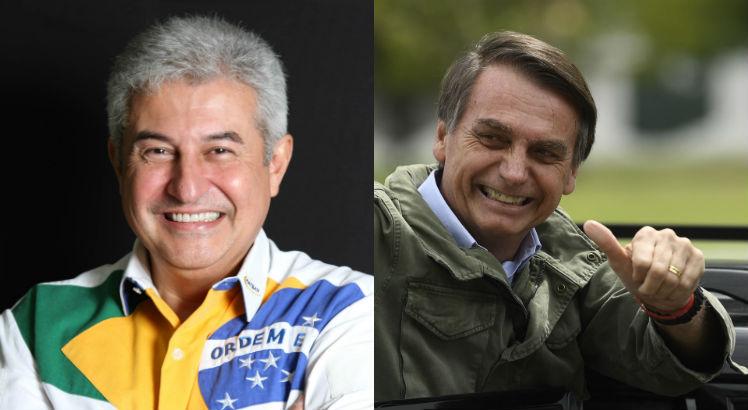 Marcos Pontes e Jair Bolsonaro (Divulgação/Mauro Pimentel-AFP)