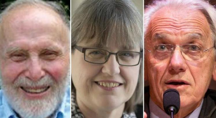 Arthur Ashkin, Gérard Mourou e Donnna Strickland - vencedores do Nobel de Física (AFP/ Divulgação)