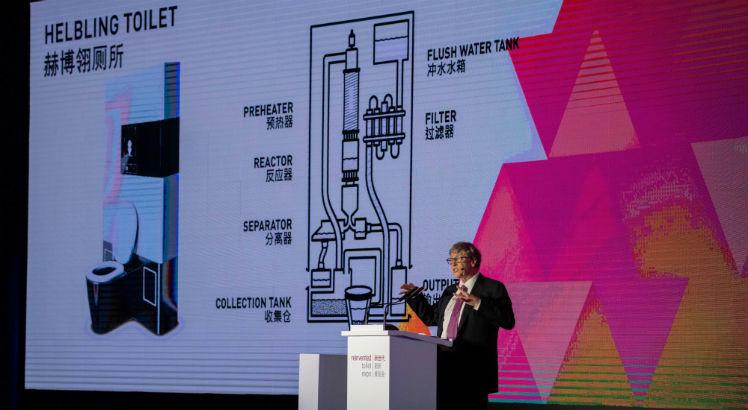 Bill Gates defendeu projeto em feira de inovação | Foto: AFP