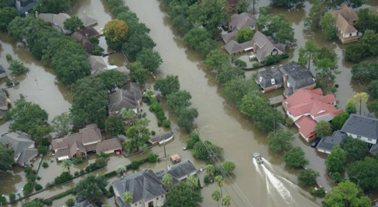 Flooding from Hurricane Harvey. (Getty Images/iStockphoto) Foto: 'Os EUA e as Mudanças Climáticas do Planeta'/National Geographic/Reprodução