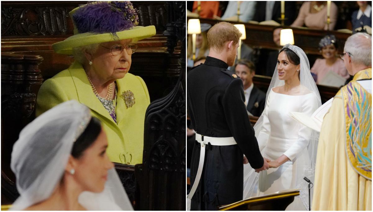 Rinha Elizabeth II assiste finamente ao casamento do neto (Imagens: AFP)