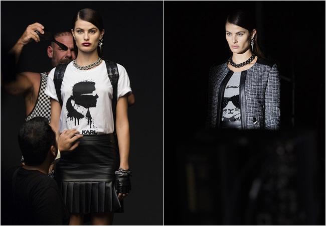 Modelos da coleção de Karl Lagerfeld. Foto: Reprodução 