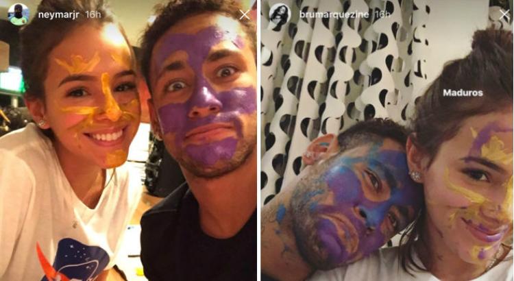 Bruna Marquezine e Neymar em momento "amorzinho" - Fotos: reprodução do Instagram