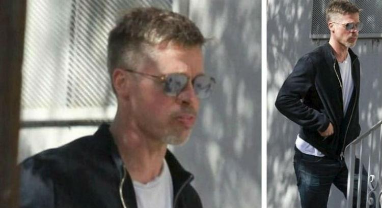 Brad Pitt é fotografado em Los Angeles e magreza chama a atenção