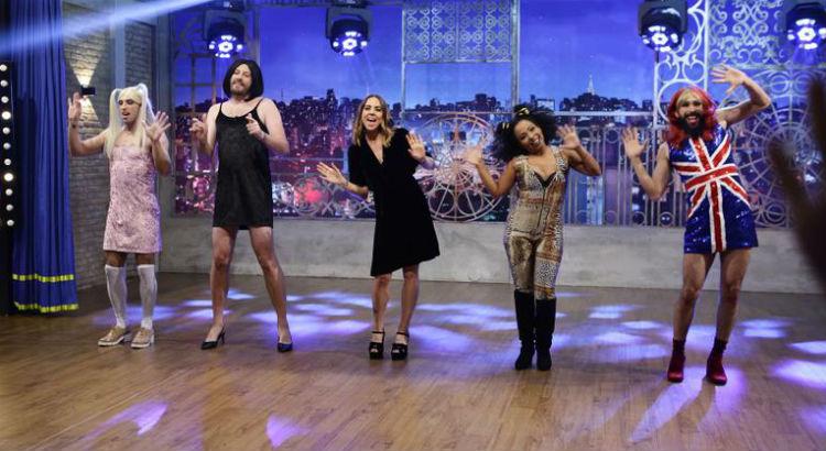 Mel C e elenco do The Noite dançaram 'Stop' das Spice Girls /Foto: Reprodução