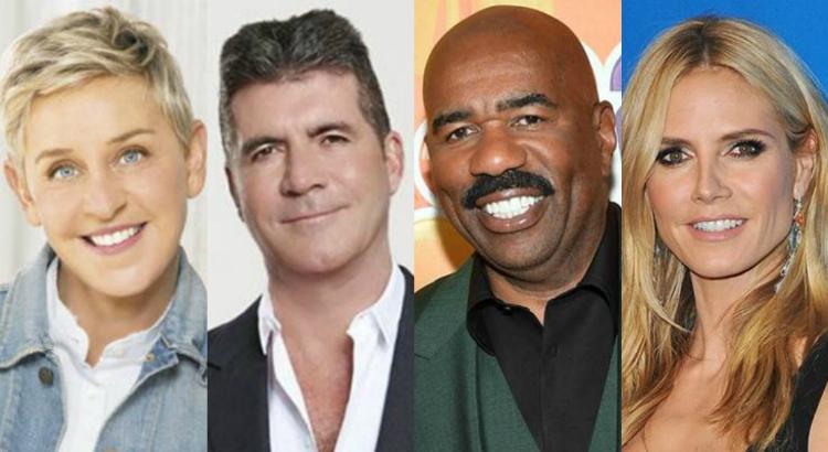 Ellen DeGeneres, Simon Cowell, Steve Harvey e Heidi Klum entre os dez mais bem pagos da TV norte-americana - Fotos: reprodução