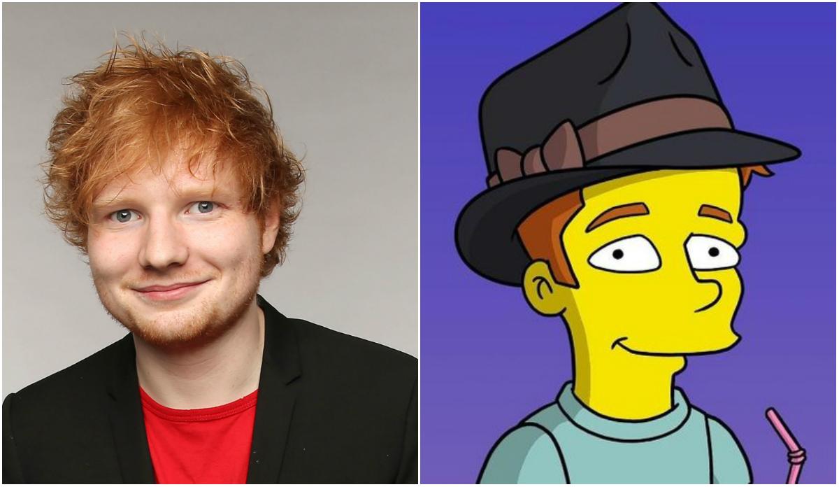 Ed Sheeran nos Simpsons (Imagens: Reprodução)