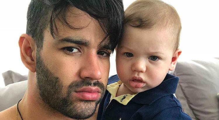 Gusttavo Lima e Gabriel, de 9 meses - Crédito: Reprodução / Instagram