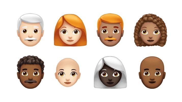 Emojis com cabelo cacheados devem chegar aos  aparelhos IOS em breve (Imagem: Reprodução)