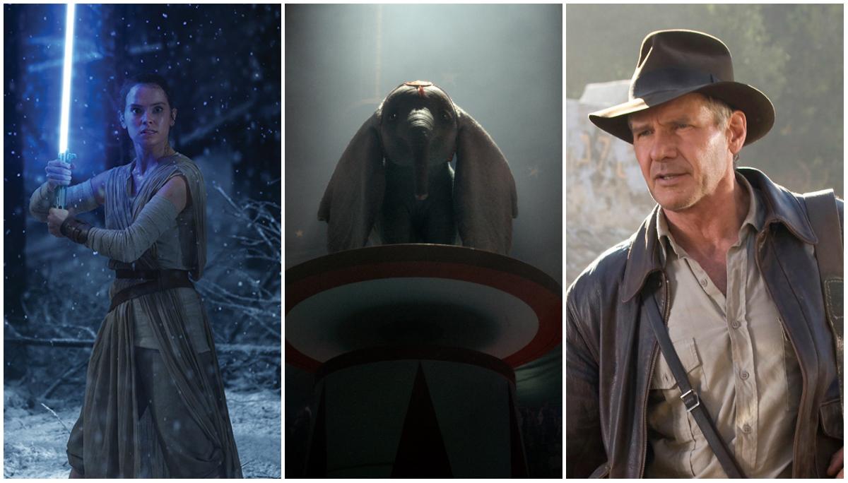 "Star Wars", "Dumbo" e "Indiana Jones 5" aparecem na lista de lançamentos da Disney (Imagens: Reprodução)