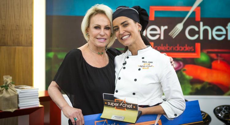 Ana Maria Braga e Maria Joana campeã do Super Chef Celebridades (Imagem: Reprodução)