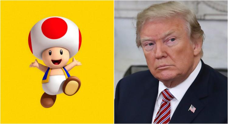 Mulher descreve pênis de Donald Trump e sobra para o Toad do Mario Kart (Imagens: Reprodução)