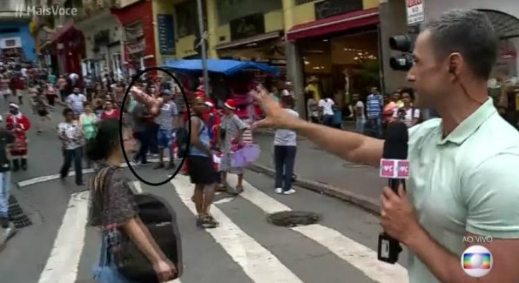 Pênis inflável é flagrado ao vivo no 'Mais Você'. Foto: Reprodução/TV Globo