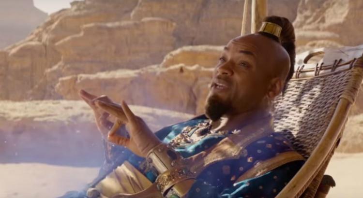 Will Smith como o Gênio no trailer de Aladdin (Imagem: Reprodução / YouTube)