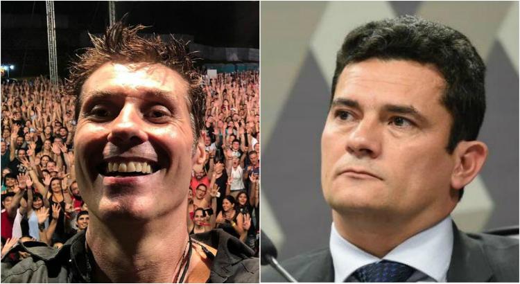 Dinho Ouro Preto critica Sergio Moro (Imagem: Colagem / Reprodução)