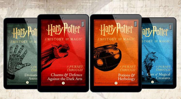 Os quatro e-books de Harry Potter, que serão lançados - Foto: Divulgação