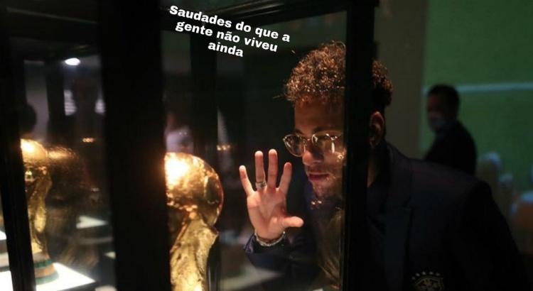Meme brinca com o fato de Neymar não ter ganhado ainda uma Copa do Mundo - Imagem: reprodução