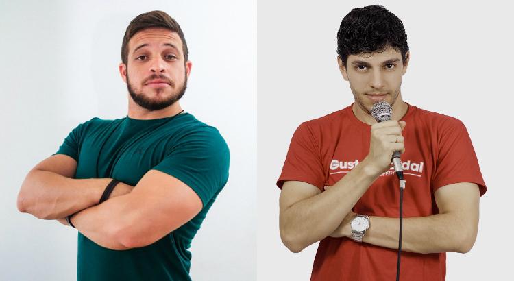 Flávio Andrade e Gustavo Pardal apresentam shows de stand up comedy (Imagem: Colagem / Divulgação)