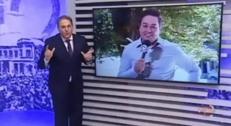 Jornalista de afiliada do SBT em Minas Gerais faz piada racista e pede desculpas ao vivo. Foto: Reprodução/Youtube
