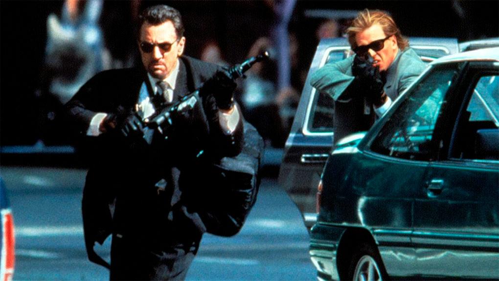 "Fogo contra fogo" (1996), de Michael Mann - Em Los Angeles é cometido um assalto no qual são roubados US$ 1,6 milhão de títulos ao portador e três policiais são mortos no assalto.