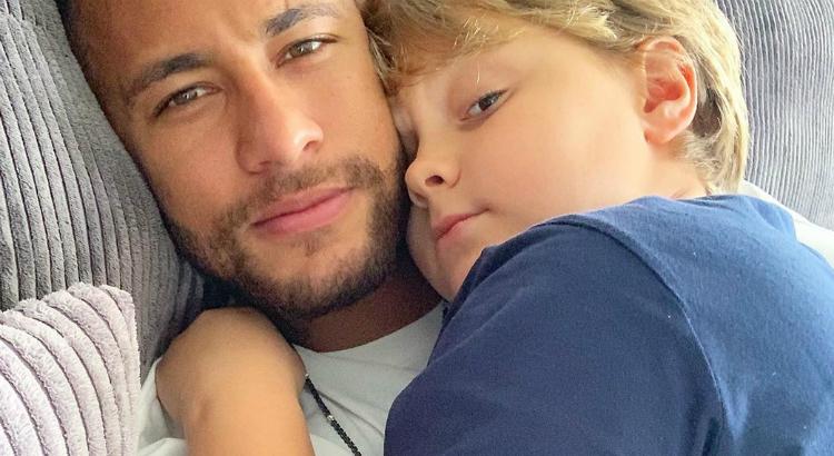 Neymar e o filho, o pequeno Davi Lucca. Foto: Reprodução/Instagram