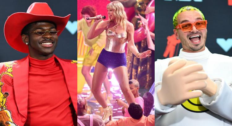VMA 2019 premiou artistas como Taylor Swift, Lil Nas X e J Balvin (Imagens: AFP)