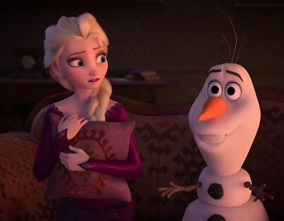 Elsa e Olaf em 'Frozen 2' (Foto: Reprodução/Instagram)

