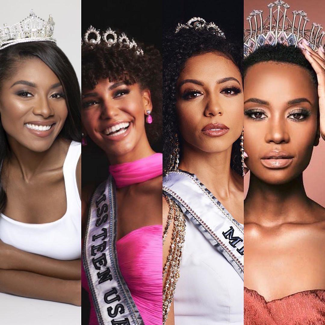 Pela primeira vez na história, a Miss Universo, Miss EUA, Miss Teen EUA e Miss American são negras (Foto: Reprodução/Instagram)
