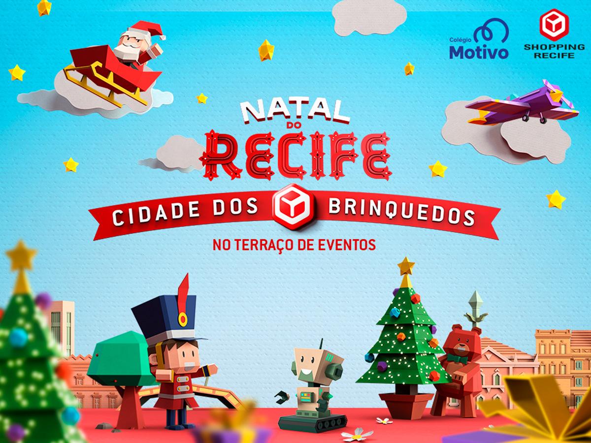 Natal do Recife - Cidade dos Brinquedos reúne 10 espaços interativos. Atração funciona de 5 de novembro a 29 de dezembro. 