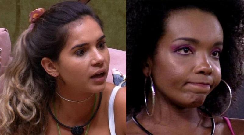 Gizelly foi acusada de racismo após falar da maquiagem de Thelma (Foto: TV Globo)