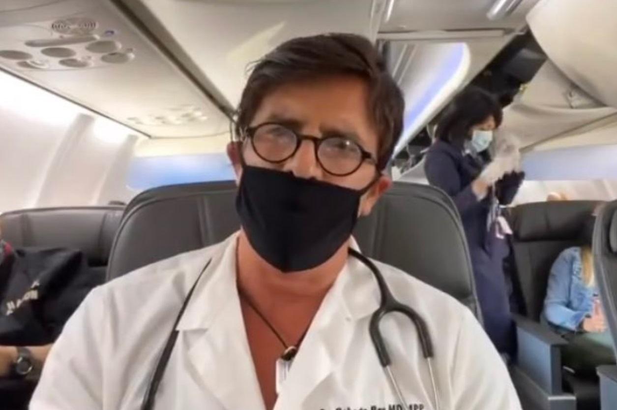 Dr Rey em comunicado gravado dentro de avião (Foto: Reprodução/Internet)