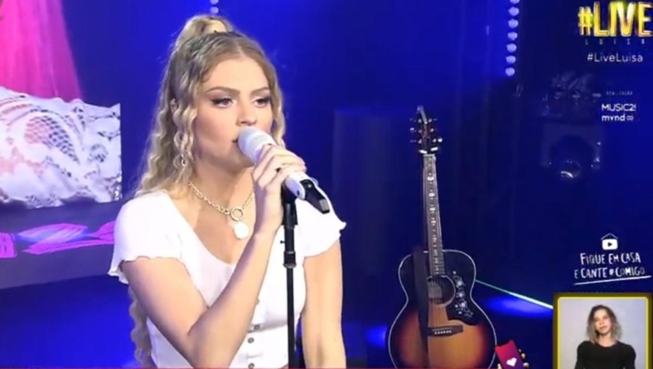 Luísa Sonza na live da última sexta (Foto: Reprodução/Youtube)