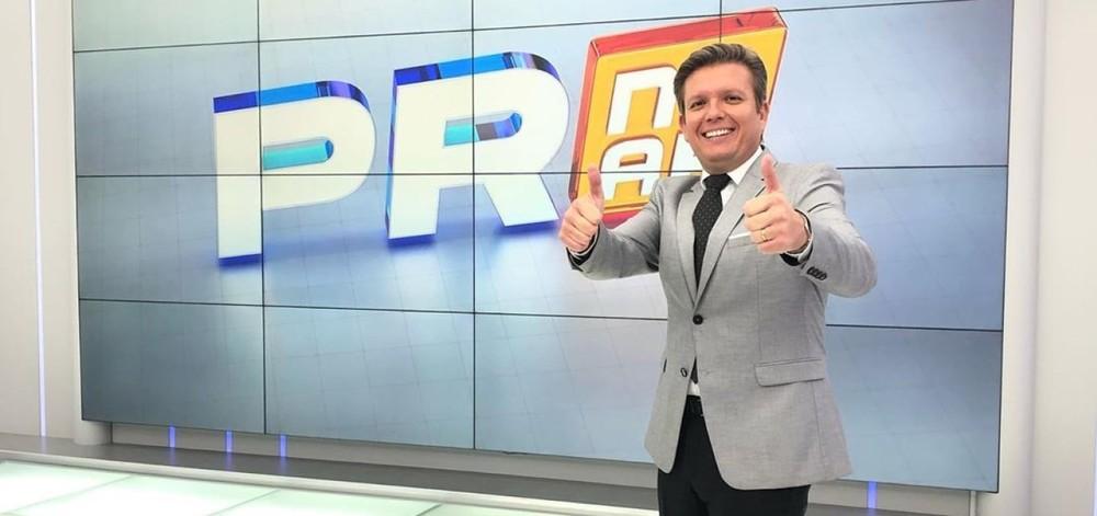 Ricardo Vilcher apresentava o "PR no Ar", em Curitiba. Foto:  Reprodução/RIC TV