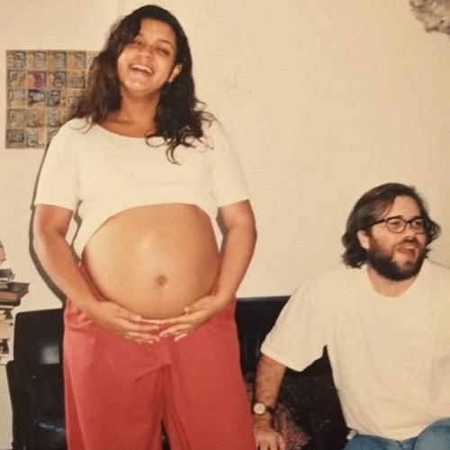 Preta Gil e Otávio Muller, em foto de 1995 - reprodução