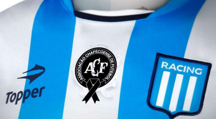O Racing, que já prestou homenagem a Chapecoense em seu uniforme, é um dos principais times da Argentina. Foto: Racing Club
