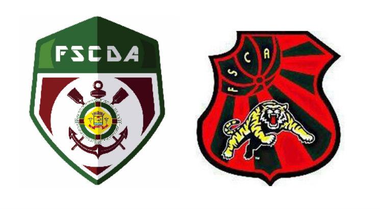O escudo do Tigre do Sertão usado na Série A2 e o original. Foto: Divulgação/Flamengo de Arcoverde